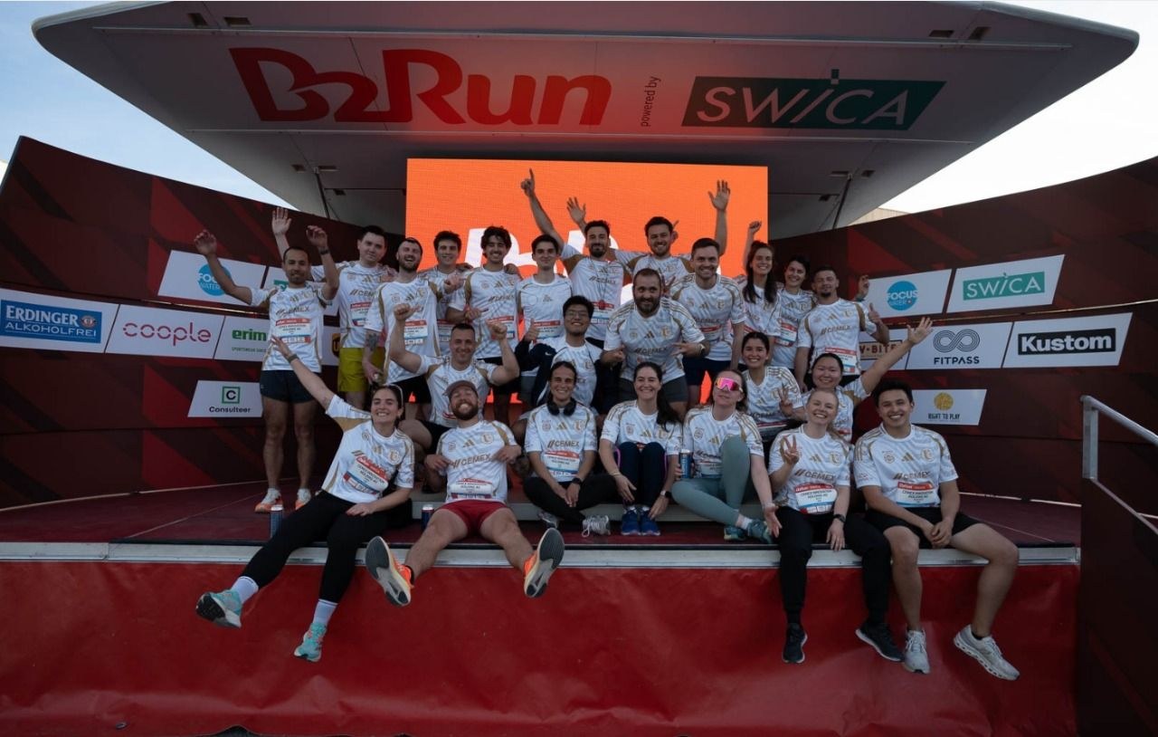 With the CEMEX team at a running event in Switzerland