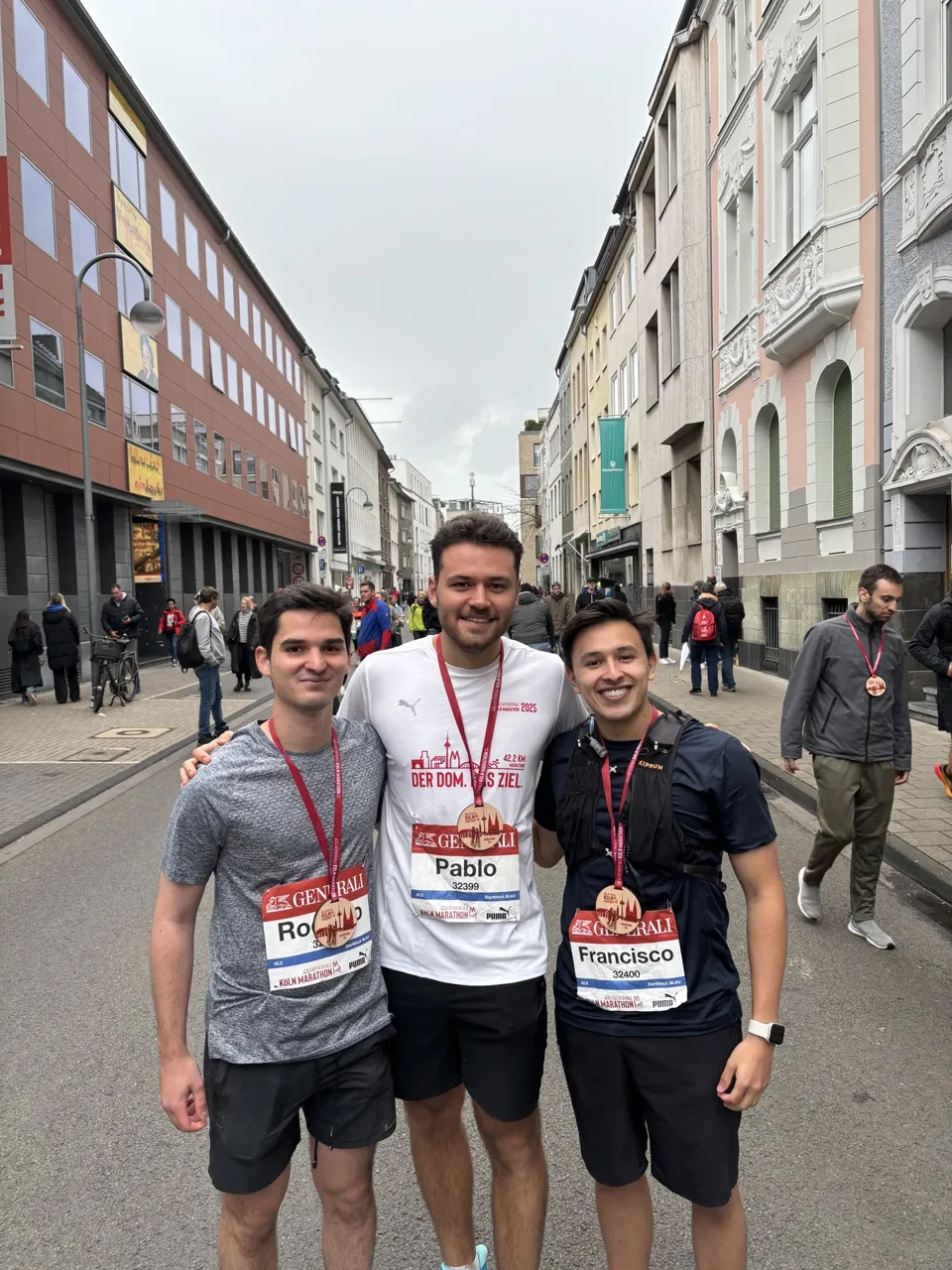After the marathon with friends.