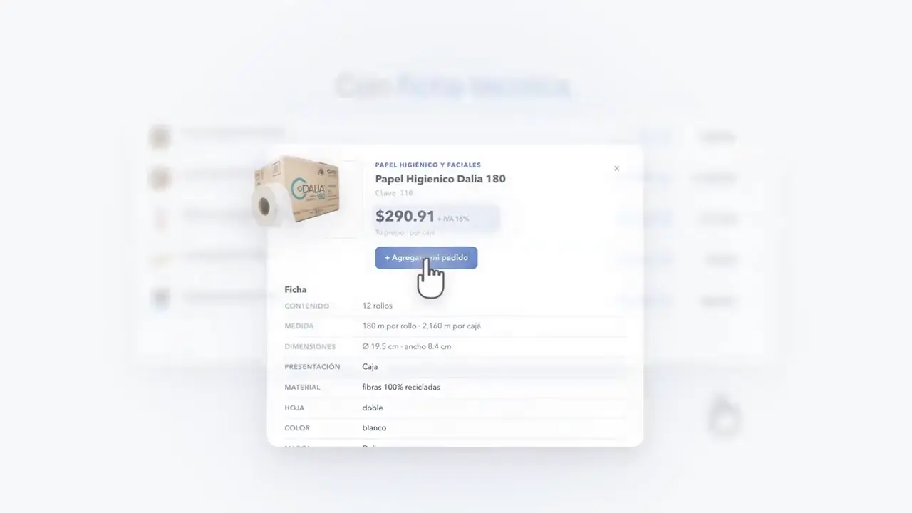 Portal ESGO product film, showing the ordering interface